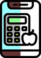 diseño de icono de vector de calculadora de calorías