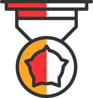 Gold Medal Vector Icon Design