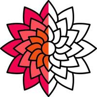 Dahlia Vector Icon Design