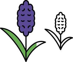 Hyacinth Vector Icon Design