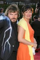 Jack Black  Wife  Tanya Haden  arriving at Tropic Thumder Premiere at the Manns Village Theater in Westwood CAAugust 11 20082008 photo