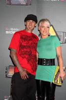 Carey Hart L and singer Pink   arriving at the  TMobile Sidekick LX Launch Event at  Paramount Studios inin Los Angeles CA on May 14 2009 2009 photo