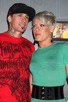 Carey Hart L and singer Pink   arriving at the  TMobile Sidekick LX Launch Event at  Paramount Studios inin Los Angeles CA on May 14 2009 2009 photo