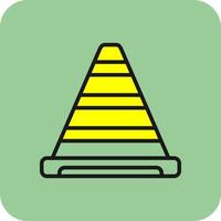 Traffic Cone Vector Icon Design