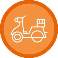 Delivery Scooter Vector Icon Design