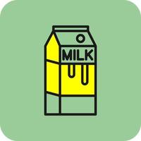 Milk Box Vector Icon Design