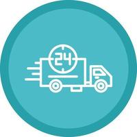 24 Hours Delivery Vector Icon Design