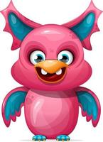 Funny monster bird with wings vector