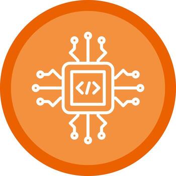 diseño de icono de vector de procesador de código
