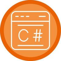 C Sharp Vector Icon Design