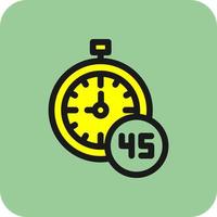 45 minutos diseño de icono de vector