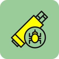 Pendrive Virus Vector Icon Design