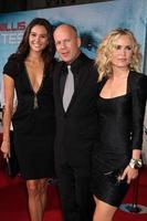 Emma Heming Bruce Willis Radha Mitchellarriving at the Surrogates PremiereEl Capitan TheaterLos Angeles CASeptember 24 20092009 photo