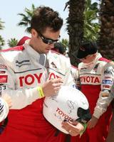 Daniel Goddard  after the Celebrity race signing a helmet for his fellow racers a tradition after each celeb raceToyota Long Beach Grand Prix  ProCeleb Race 2008 Long Beach  CAApril 19 20082008 photo