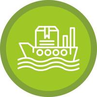 Worldwide Shipping Boat Vector Icon Design