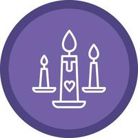 Wedding Candle Vector Icon Design