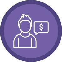 Male Financial Advisor Vector Icon Design