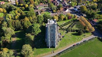 Aerial view of Lavenham Church