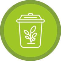 diseño de icono de vector de basura de planta