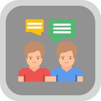 Face To Face Conversation Vector Icon Design