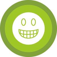 Grinning Face Vector Icon Design