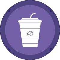 Iced Coffee Vector Icon Design