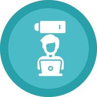 Sleepy Worker Vector Icon Design