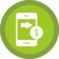 Send Money Mobile Vector Icon Design