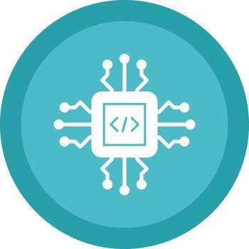 Code Processor Vector Icon Design