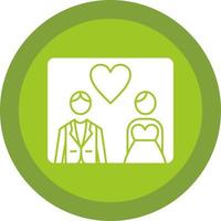 diseño de icono de vector de fotos de boda