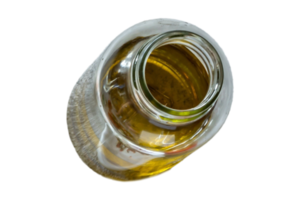 Jar with oil isolated on a transparent background png