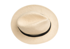 Beige fedora hat isolated on a transparent background png