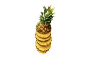 Chopped pineapple isolated on a transparent background png