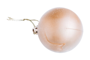 Beige christmas ball isolated on a transparent background png