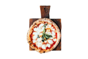 Neapolitan pizza isolated on a transparent background png