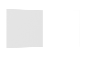 White paper isolated on a transparent background png