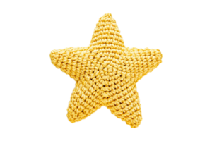 Yellow star cushion isolated on a transparent background png