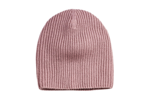 Pink beanie hat isolated on a transparent background png