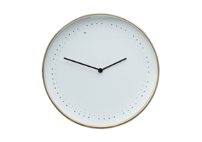 White clock isolated on a transparent background png