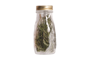 Jar with rosemary isolated on a transparent background png