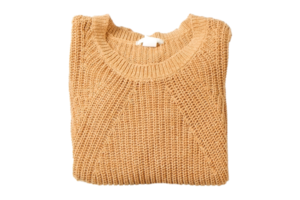 Beige sweater isolated on a transparent background png