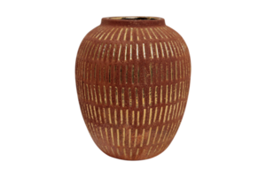 Brown vase isolated on a transparent background png