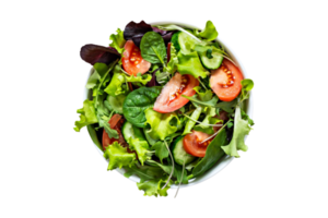 Bowl with salad isolated on a transparent background png