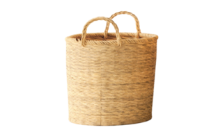 Beige basket isolated on a transparent background png