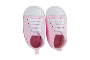 Pink baby shoes isolated on a transparent background png