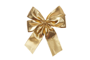 Gold ribbon isolated on a transparent background png