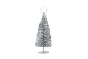 Silver christmas tree isolated on a transparent background png