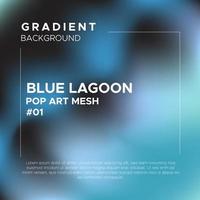 Blue Lagoon Pop Art Gradient Mesh Background vector