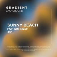 Sunny Beach Pop Art Gradient Mesh Background vector