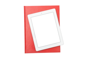 blanco ipad y rosado caso aislado en un transparente antecedentes png